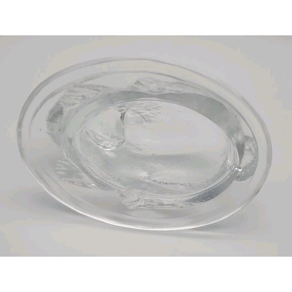 VTG L.E. Smith Easter Bunny Rabbit Clear Glass Covered Dish Compote LID ONLY - Picture 5 of 7